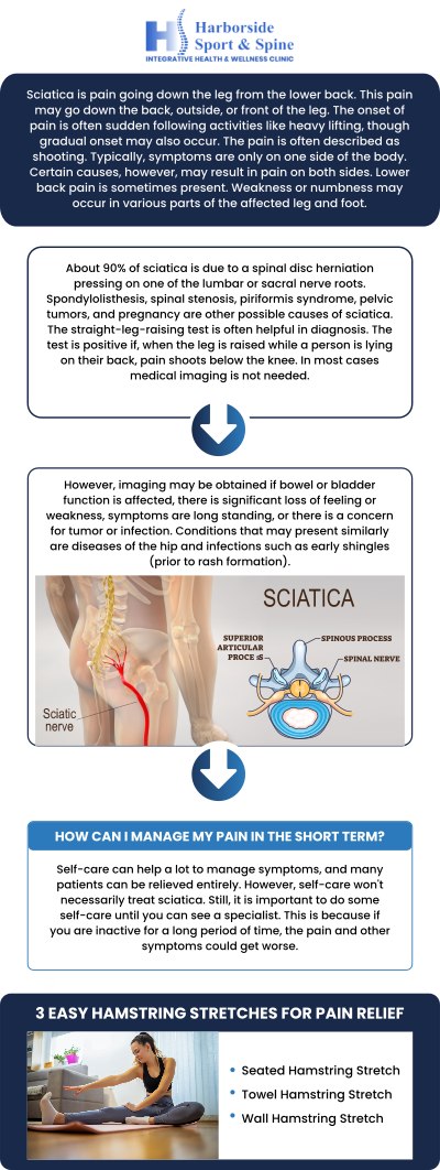 If you are suffering from aching, tingling, or shooting pain in your legs that originates in your lower back, you are likely experiencing referred pain caused by a compressed nerve in your lumbar spine. At Harborside Sport & Spine, our board-certified chiropractor, Dr. David Sylvester, DC, specializes in accurately diagnosing and treating the root cause of radiating leg pain. Instead of temporarily masking your symptoms with medication, we utilize highly effective, non-surgical treatments. For more information, contact us or book an appointment online. We are conveniently located at 75 Montgomery Street, Suite 603 Jersey City, NJ 07302. If you are suffering from aching, tingling, or shooting pain in your legs that originates in your lower back, you are likely experiencing referred pain caused by a compressed nerve in your lumbar spine. At Harborside Sport & Spine, our board-certified chiropractor, Dr. David Sylvester, DC, specializes in accurately diagnosing and treating the root cause of radiating leg pain. Instead of temporarily masking your symptoms with medication, we utilize highly effective, non-surgical treatments. For more information, contact us or book an appointment online. We are conveniently located at 75 Montgomery Street, Suite 603 Jersey City, NJ 07302.